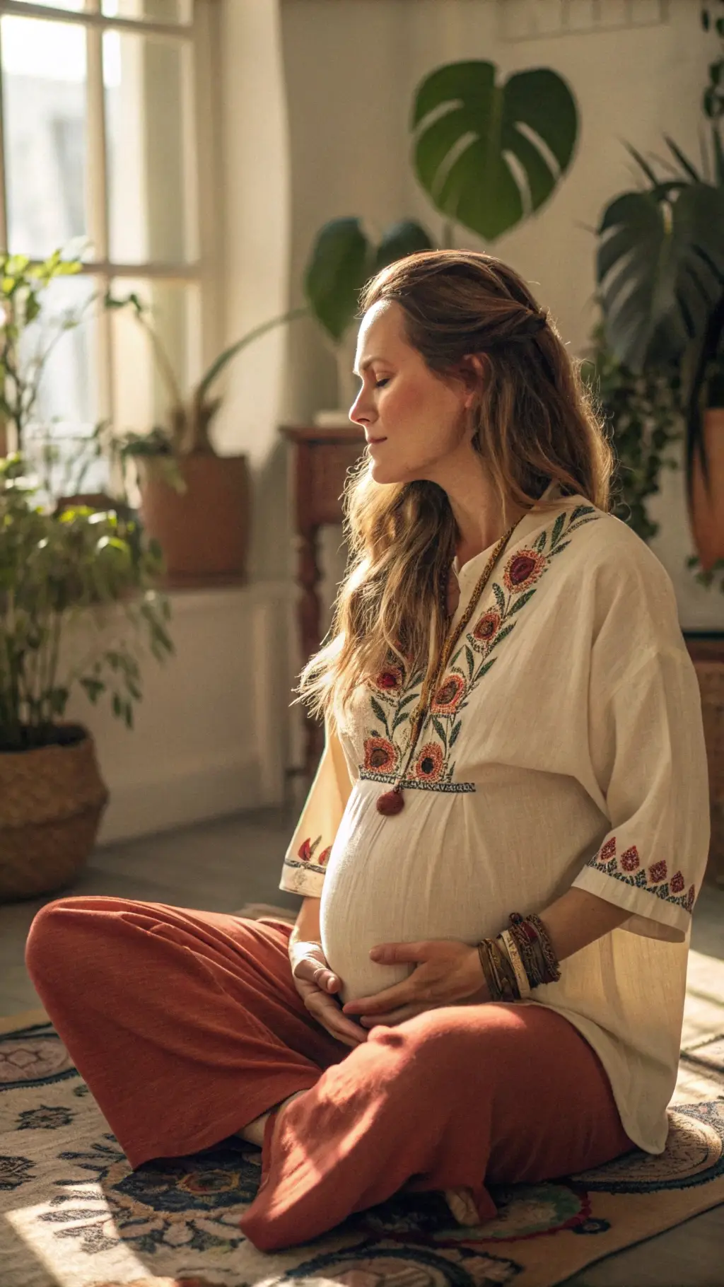 Serene Bohemian Tunic & Wide-Leg Pants