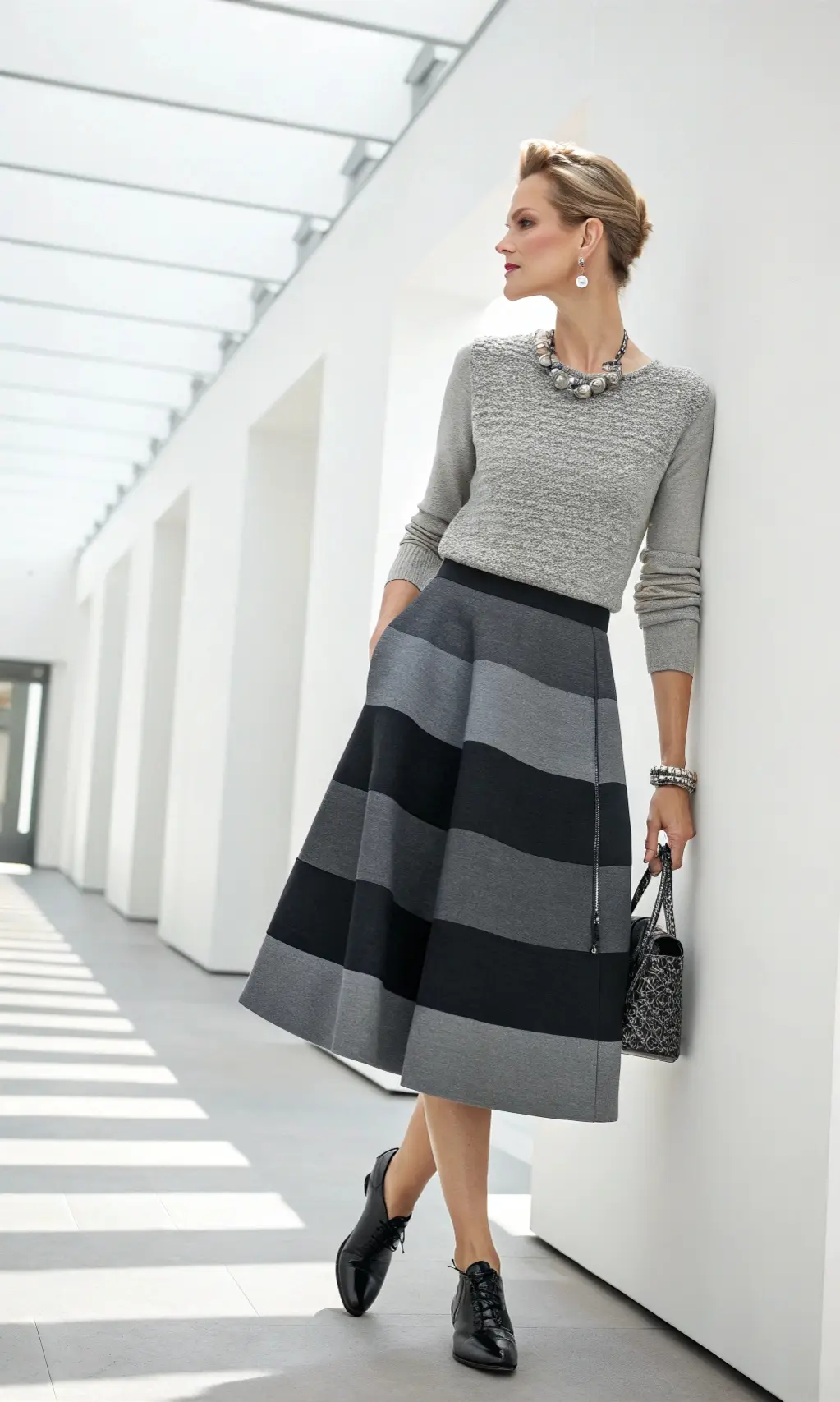 Textured Knit & Graphic Stripe Harmony
