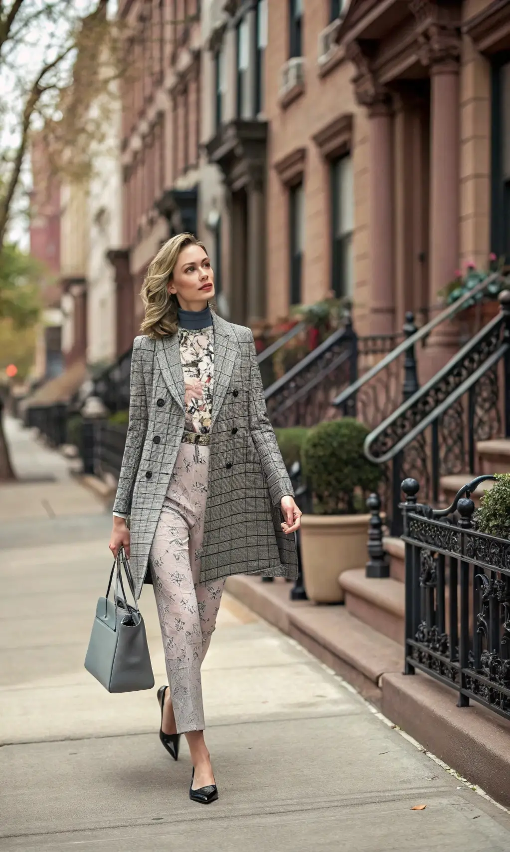 Urban Plaid & Floral Fusion
