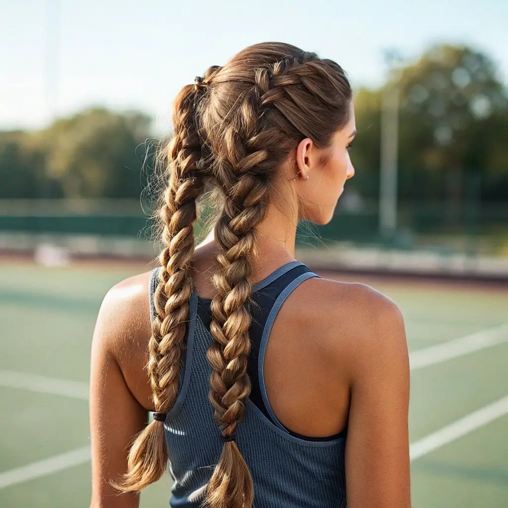Double French Braids