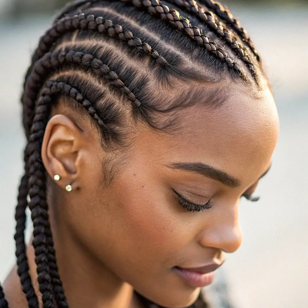 Grunge-Inspired Cornrows