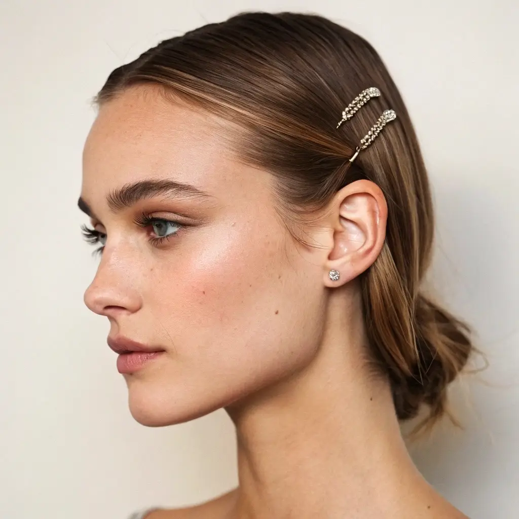 Rhinestone Pin Tuck