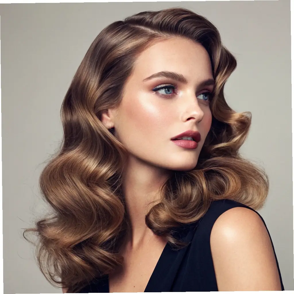 The Deep Side Part with Soft Curls
