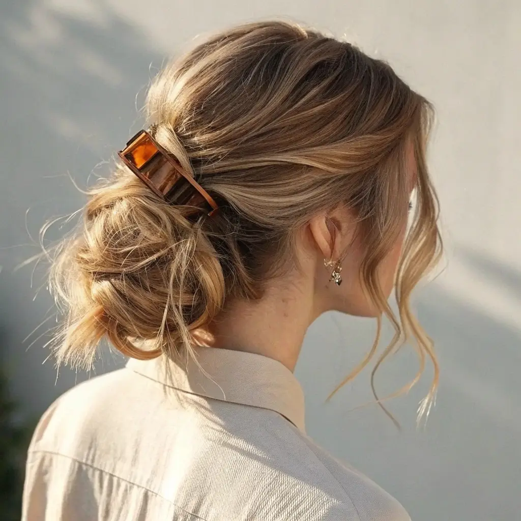 The Effortless Claw Clip Updo
