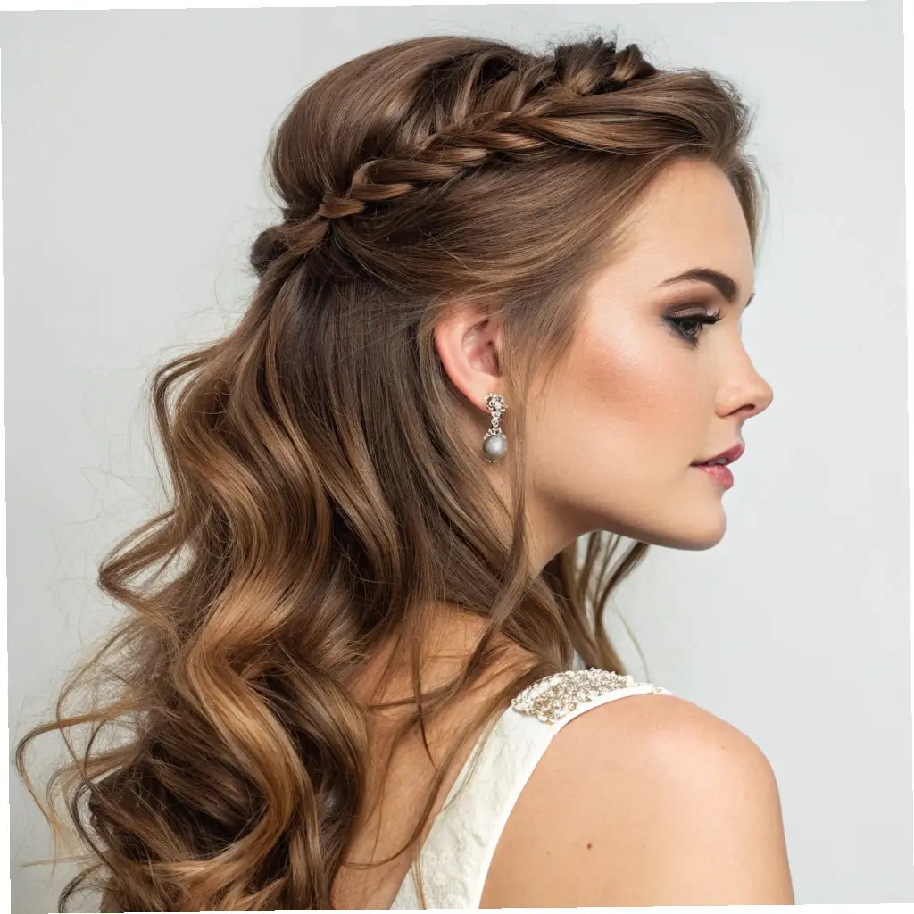 The Half-Up with Crown Volume