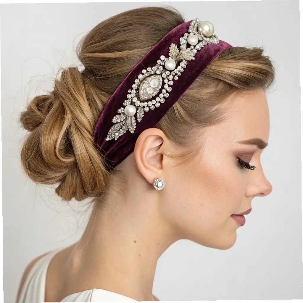 The Headband Adorned Updo