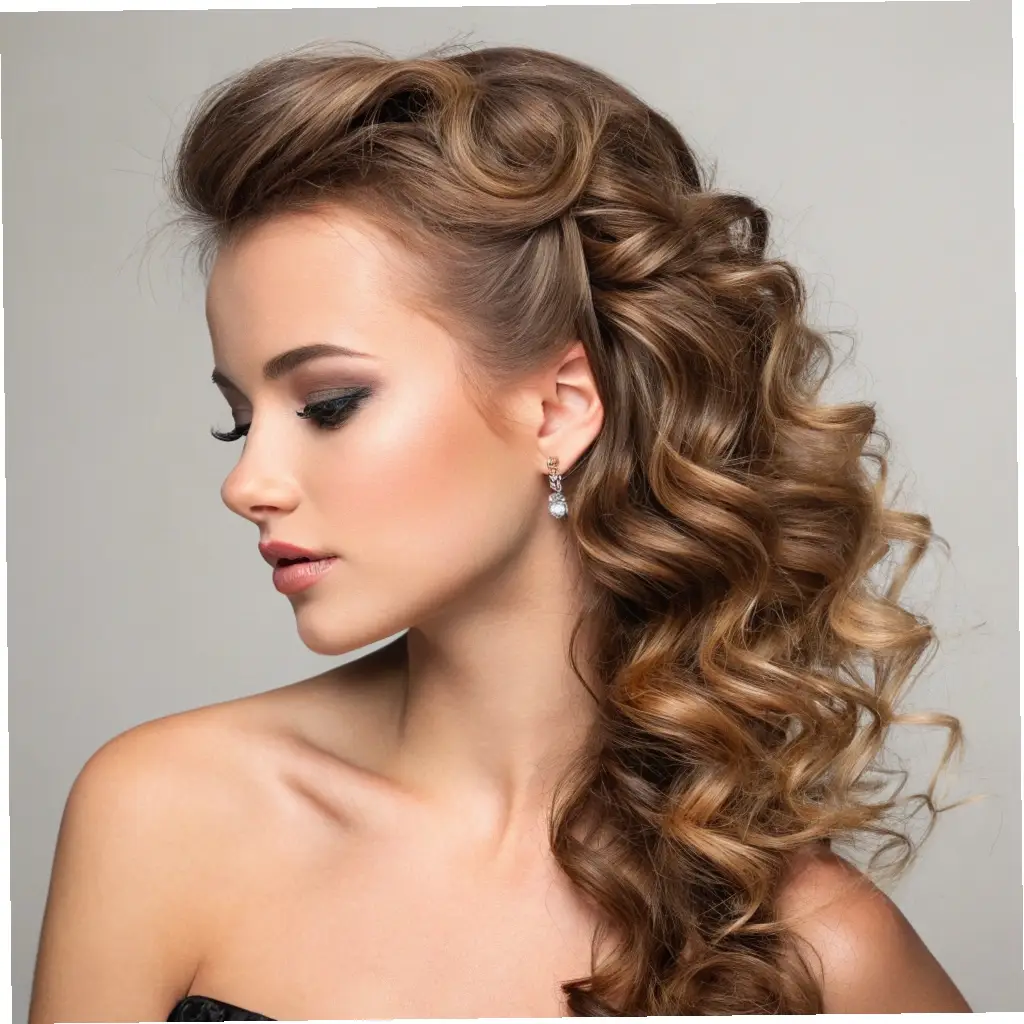 The Side-Swept Curls