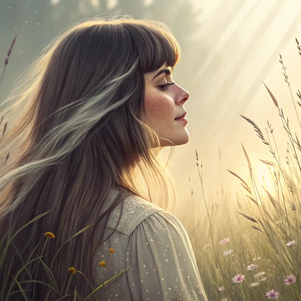 The Soft Bangs with Flowing Length