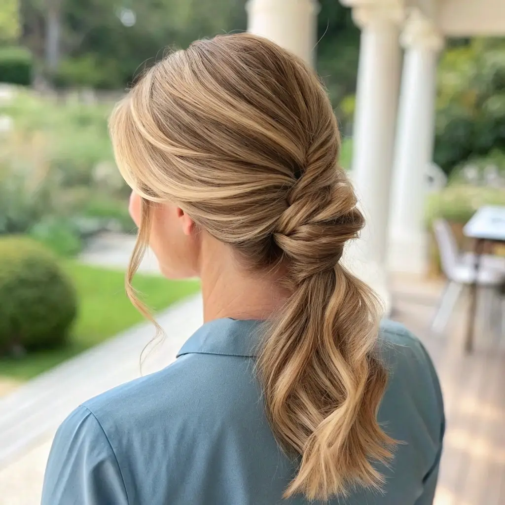 The Twisted Low Ponytail