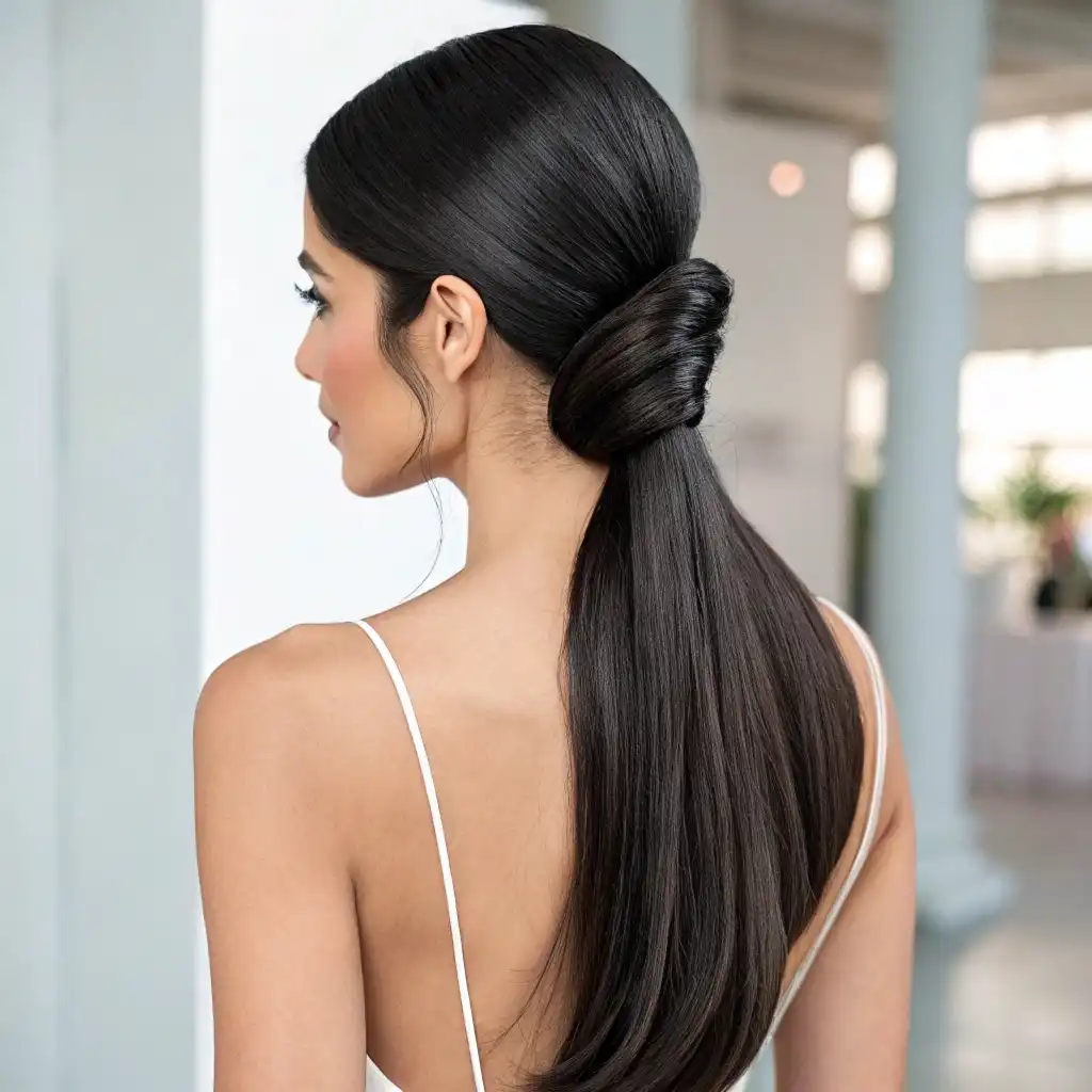 The Wrapped Low Ponytail