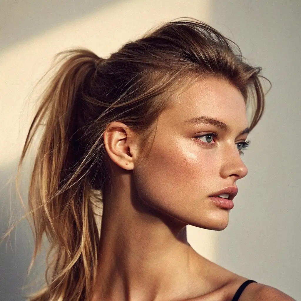 Tousled Low Ponytail