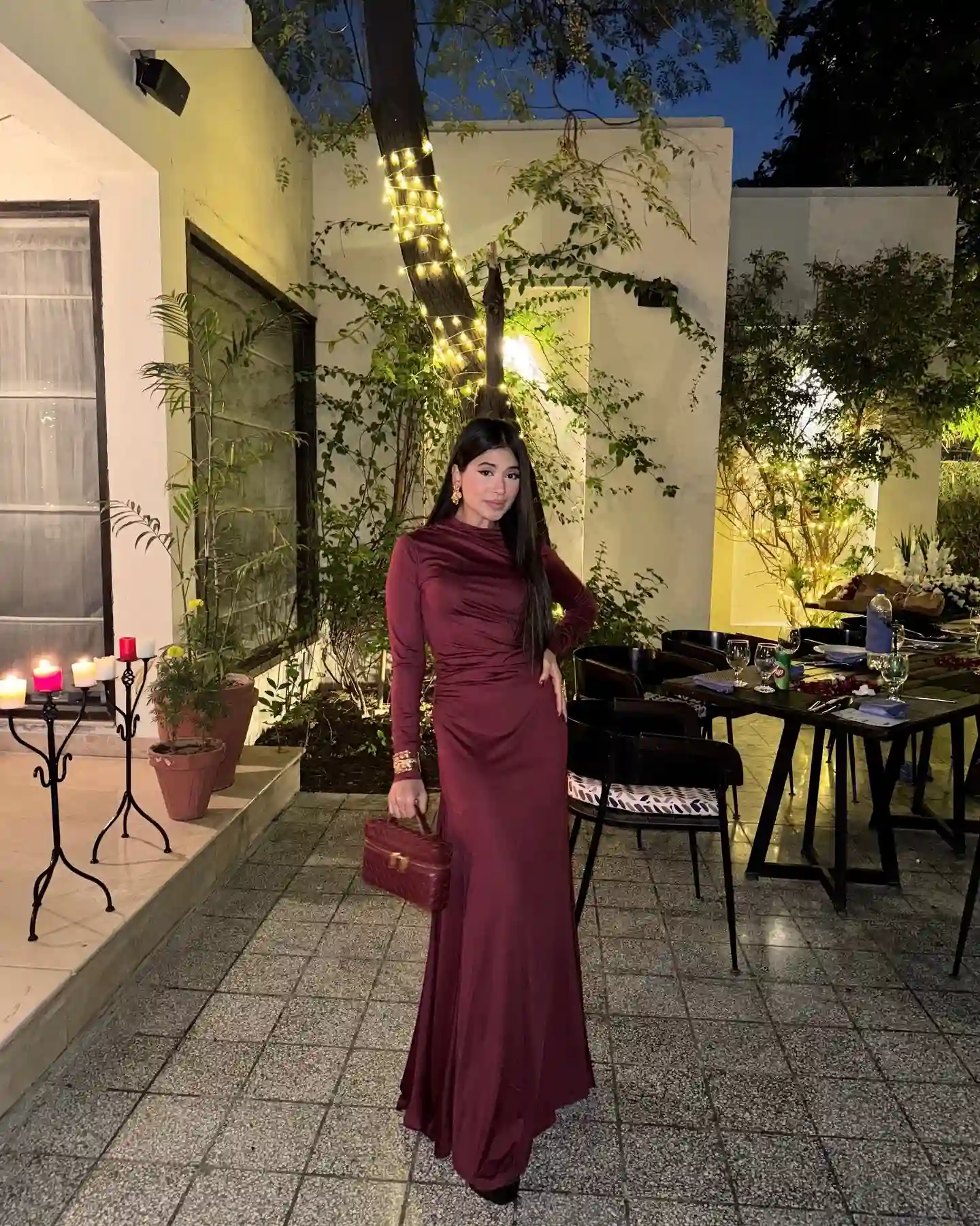 Choose a Burgundy Ruched Maxi Dress for Fall Evenings