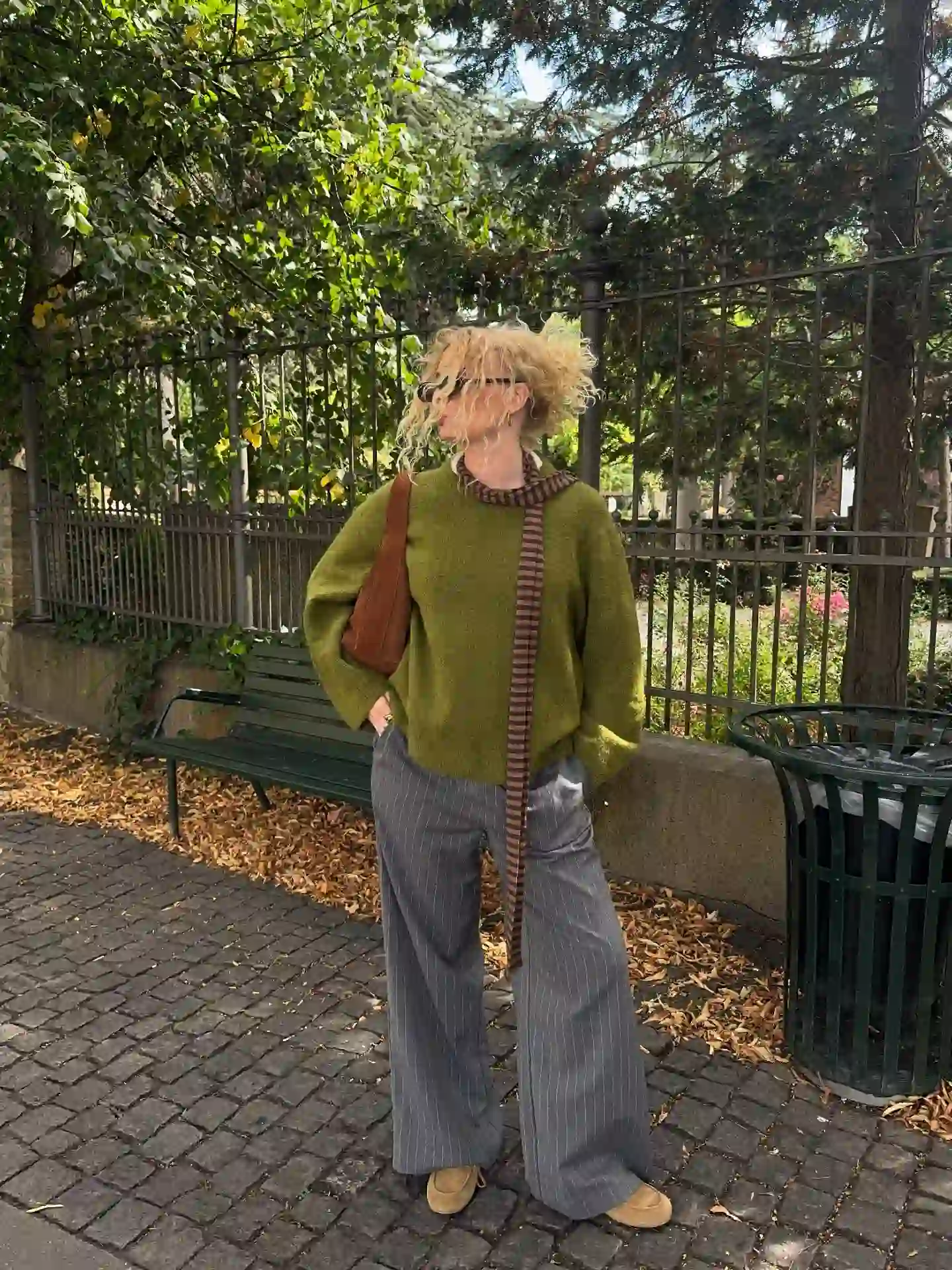 Pair a Relaxed Sweater With a Skinny Scarf