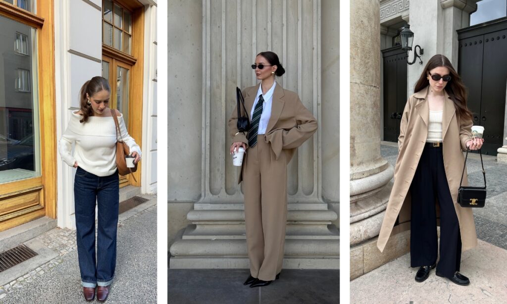 Fall Outfits in Rust camel and Olive