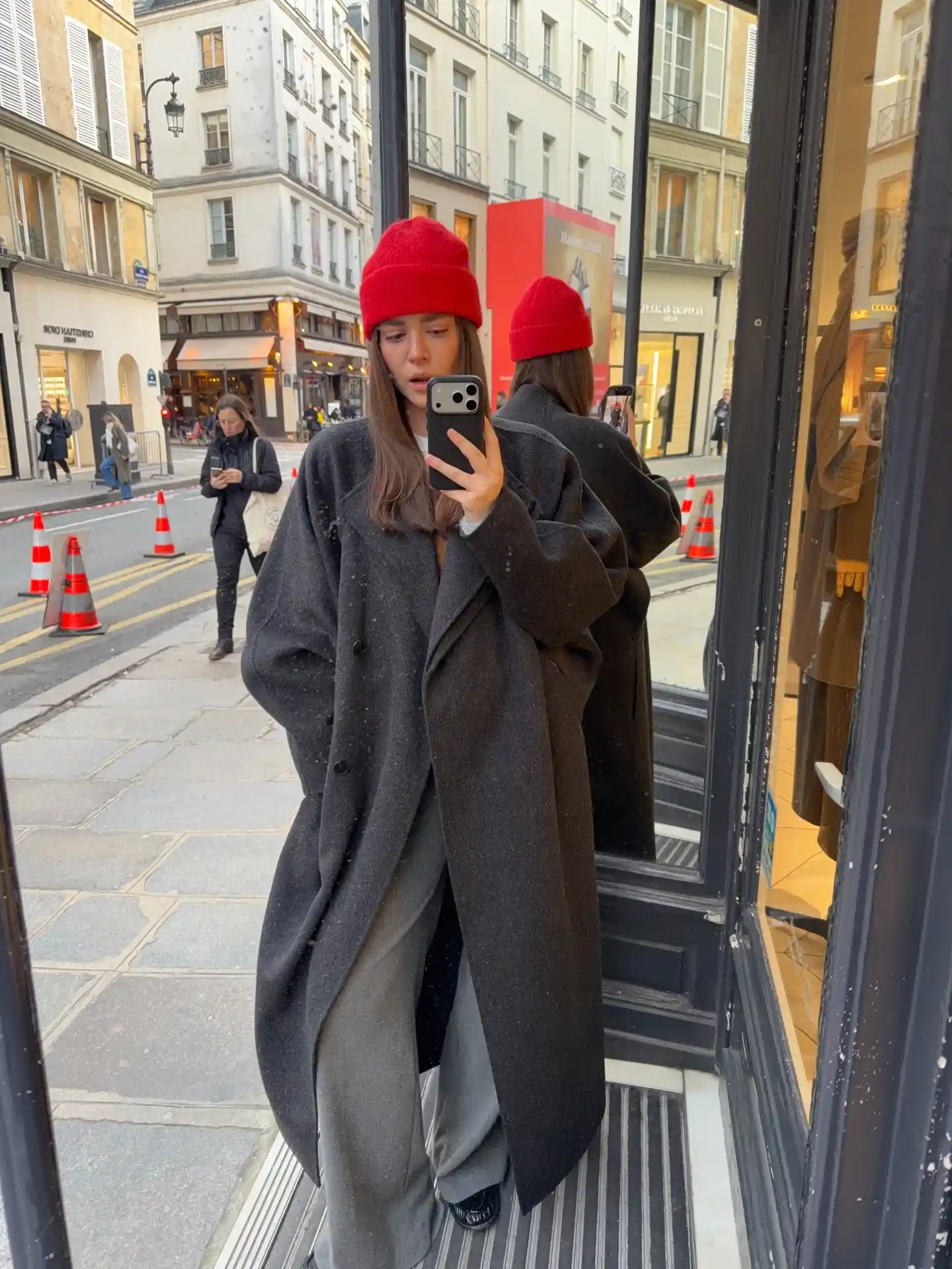 Keep an Oversized Coat Open Over Light Layers
